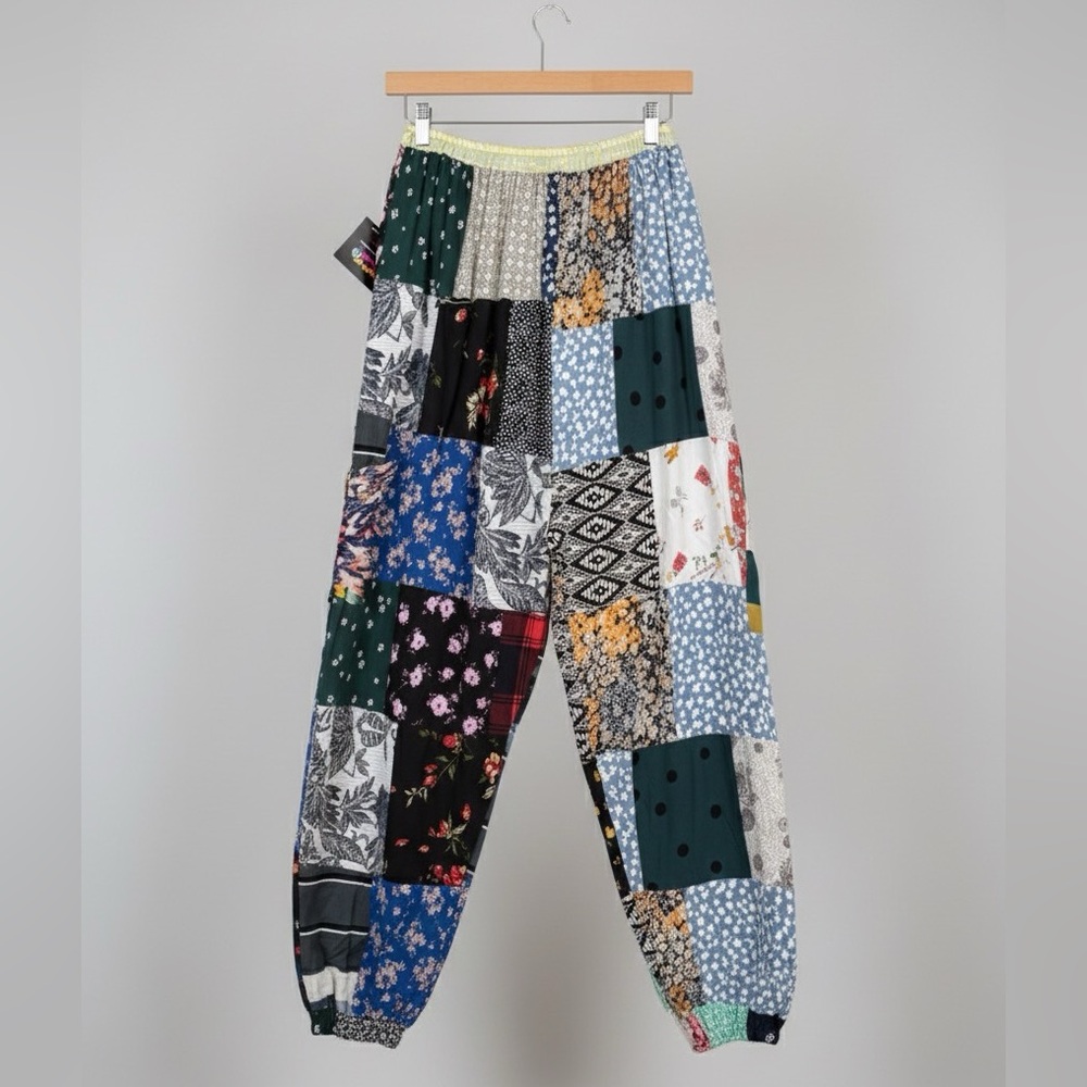Colorful Patchwork Pants - image 1